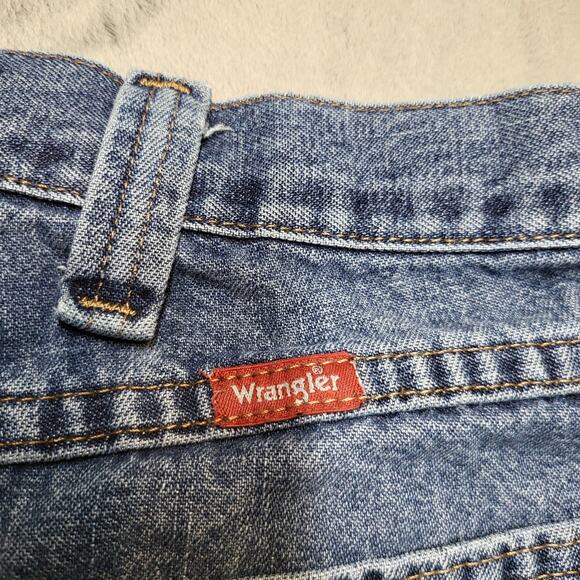 Wrangler Carpenter Jeans Mens 40x32 Blue Denim Hammer Loop Workwear 94LSMDV - Picture 3 of 9